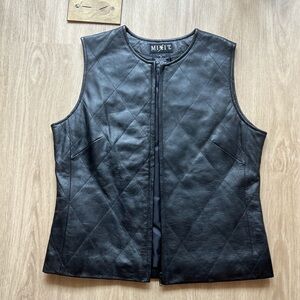 NWT MixIt Genuine Leather Vest